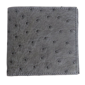Carteras de piel de avestruz auténtica de color gris