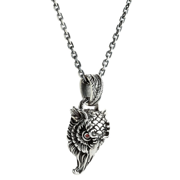 Ожерелье с подвеской в виде совы из стерлингового серебра