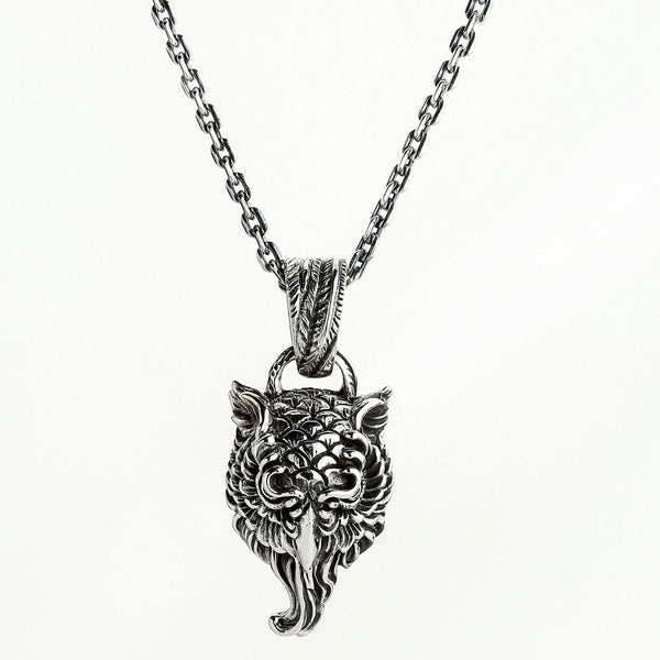 Ожерелье с подвеской в виде совы из стерлингового серебра