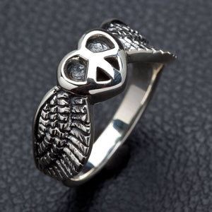 Ring mit Friedensflügeln aus Sterlingsilber