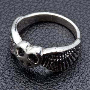 Ring mit Friedensflügeln aus Sterlingsilber