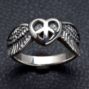 Ring mit Friedensflügeln aus Sterlingsilber
