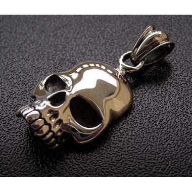 925 Sterling Silver Phantom Skull Biker Pendant