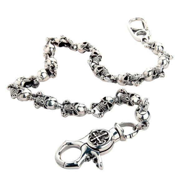 Wallet Chains With A Skull Clasp – SS Biker / Rock Star Rings