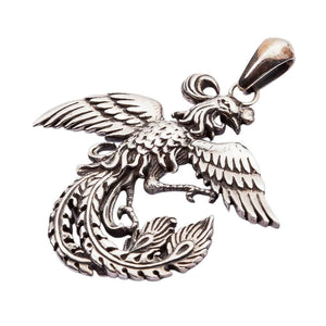 Ciondolo Fenice in argento sterling