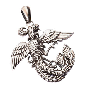 Ciondolo Fenice in argento sterling