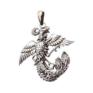 Ciondolo Fenice in argento sterling