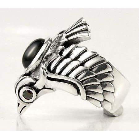 Серебряное кольцо с фениксом