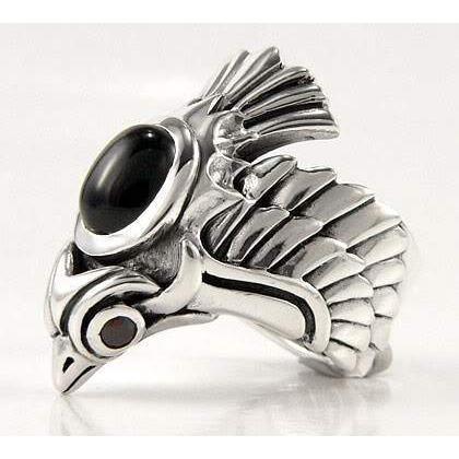 Серебряное кольцо с фениксом