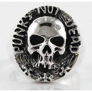 Punk Not Dead Skull Ring