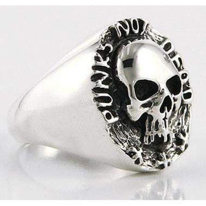 Bague Crâne Punk Not Dead
