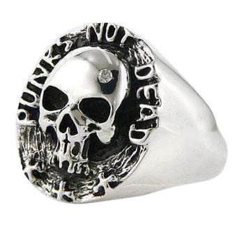 Punk Not Dead Skull Ring