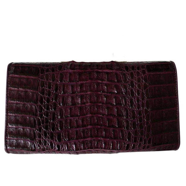 Purple Women Crocodile Wallet Purse