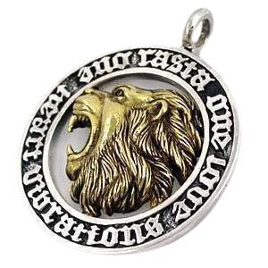 Pendentifs Lion Rasta Argent