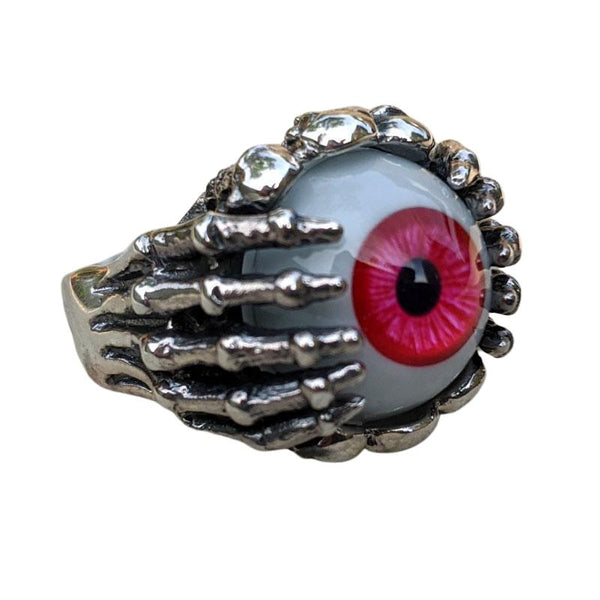 Gothic-Ring mit roten Augen