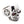 Load image into Gallery viewer, Red Eyes Skull Silver Rings
