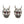 Load image into Gallery viewer, Red Eyes Japanese Skull Oni Mask Earrings

