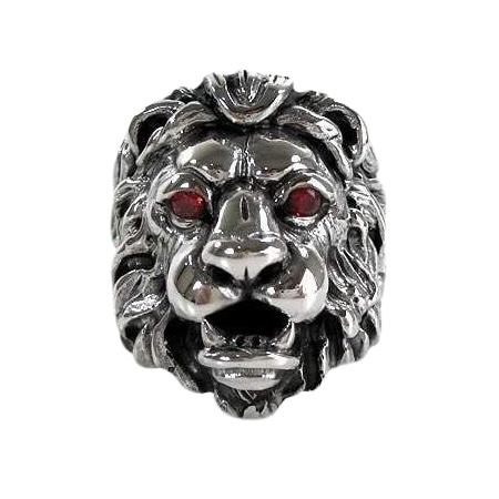 Lion Herrring Röd Granatögon Sterling Silver
