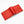 Cartera para hombre de piel de cuerno de cocodrilo genuino rojo