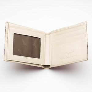 Cartera para hombre de piel de cuerno de cocodrilo genuino rojo