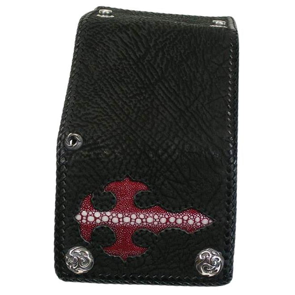 Red Stingray Gothic Cross Biker Chain Wallet
