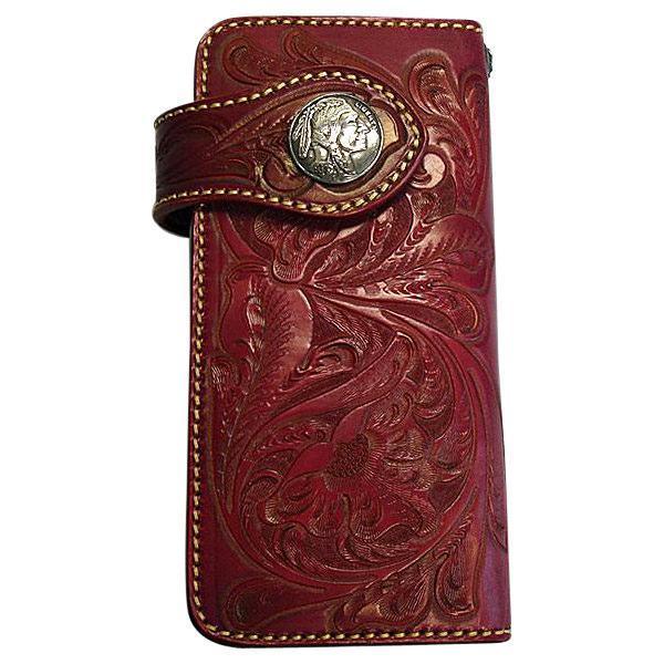 Red Indian Leather Biker Wallets
