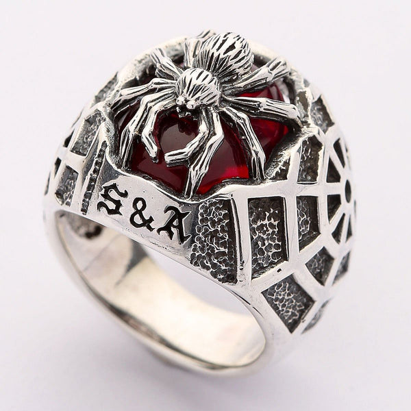 Medium Red Spider Ring
