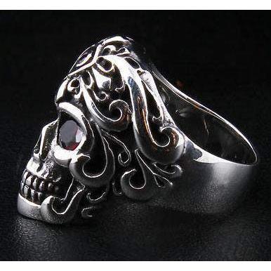Silver Roman Skull Ring