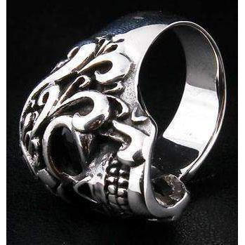 Silver Roman Skull Ring