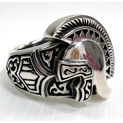 Sterling Silver Roman Warrior Helmet Ring