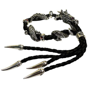 Ruby Dragon Men's Leather Bracelets
