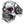 Load image into Gallery viewer, Ruby Red Eye Skull Ring
