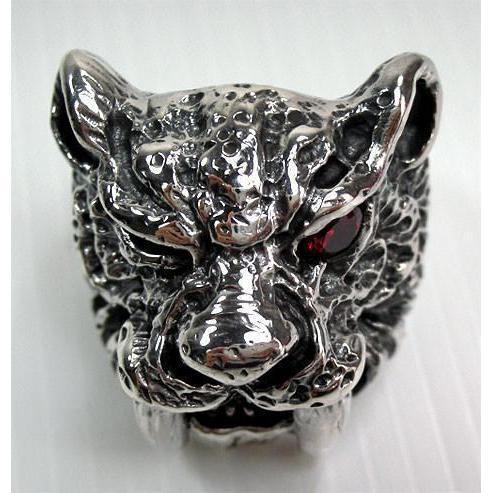 Sterling Silver Sabre Tooth Tiger Ring