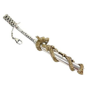 Brass Sterling Silver Samurai Dragon Sword Mens Pendants