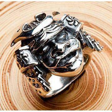 Sterling Silver Samurai Mask Rings