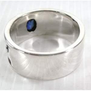 Sterling Silber Saphir Herrenringe
