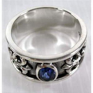 Sterling Silber Saphir Herrenringe