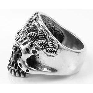 Savage Silver Skull Ring