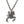 Small Scorpion Sterling Silver Pendant: Front view angled down of the sterling silver scorpion, claws spread and the tail arching into the suspension loop