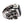 Загрузить изображение в программу просмотра галереи, Мужское кольцо шотландский безудержный лев с черным камнем
