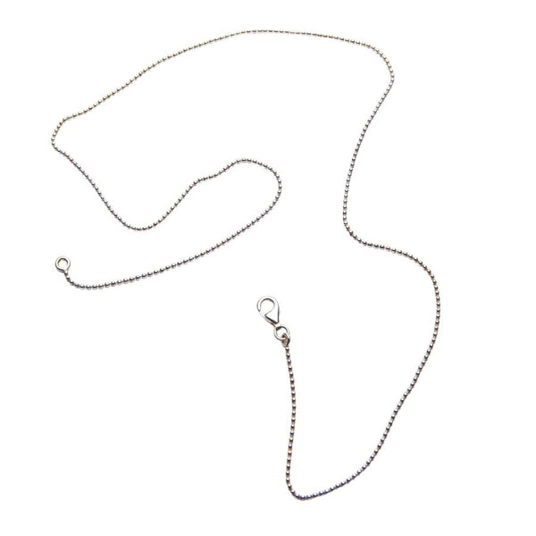 Ожерелье из стерлингового серебра с крошечной цепочкой в виде шариков диаметром 1 мм