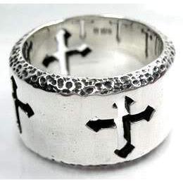Sterling Silver Cross Band Ring