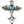 Load image into Gallery viewer, Blue Topaz Cross Wings Pendant
