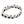 Heavy Sterling Silver Curb Link Bracelet: Side view of silver bracelet showing S&A 925 hallmark stamp