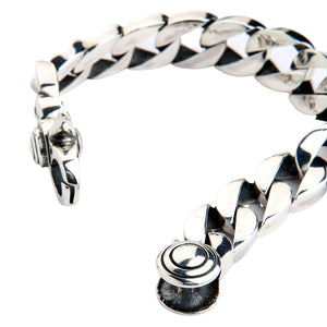 Heavy Sterling Silver Curb Link Bracelet, product view 1