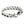 Heavy Sterling Silver Curb Link Bracelet: Full view of heavy sterling silver curb bracelet with open trigger clasp