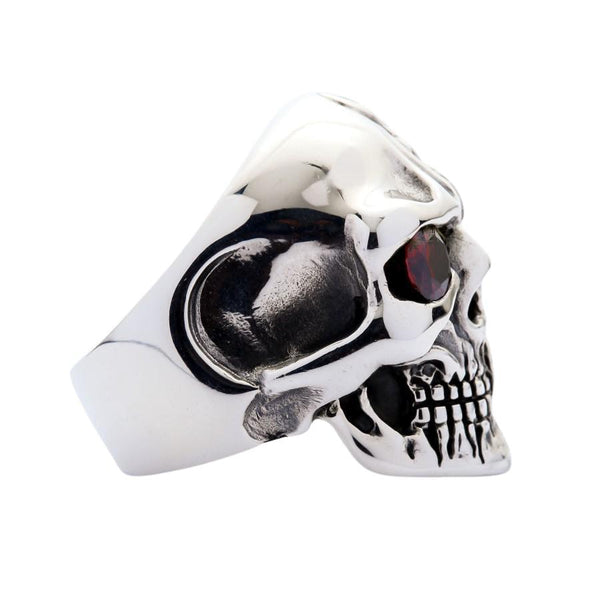 925 Sterling Silver Cyborg Skull Ring