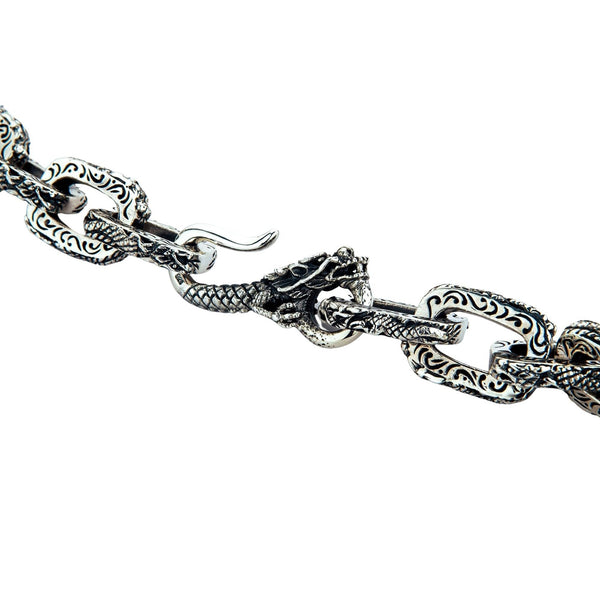 Collana in argento sterling 925 con drago per uomo, gioielli Collana in argento sterling 925 con drago per uomo, gioielli