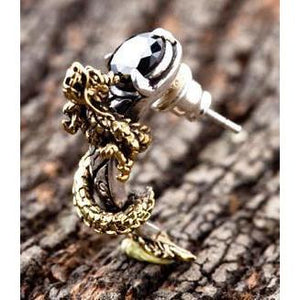 925 Sterling Silber Drachen Ohrstecker