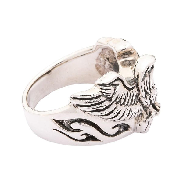 Silberner Harley Eagle Ring für Herren